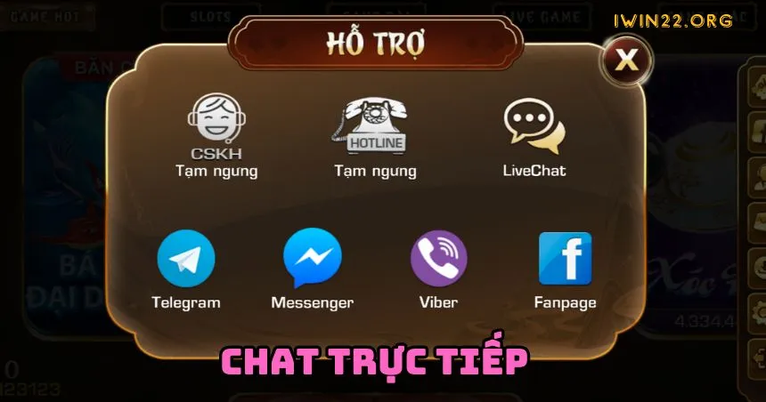 Kênh chat trực tiếp iWin