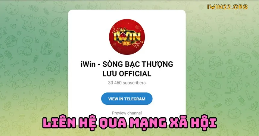 Kênh liên hệ iWin thông qua mạng xã hội trực tuyến 